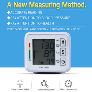 Medical Equipment LCD Automatic Digital Wrist Blood Pressure Monitor Bp Tonometer Sphygmomanometer Tensiometer Tansiyon Aleti