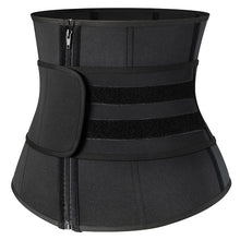 Load image into Gallery viewer, Men Body Shaper Neoprene Sauna Workout Waist Trainer Trimmer Belt for Weight Loss Sweat Belly Belt with Double Straps Shapewear