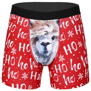 Men Christmas Underwear Pouch Boxer Homme Boxershorts Men&#39;s Boxers Sexy Funny Panties Underpants 3D Print Funny Boxer Shorts