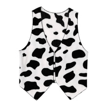 Load image into Gallery viewer, Men Cow Print Festival Vintage Ball Costumes Vest Open Front Flannel Thicken Waistcoat Halloween Cosplay Carnival Party Dress Up
