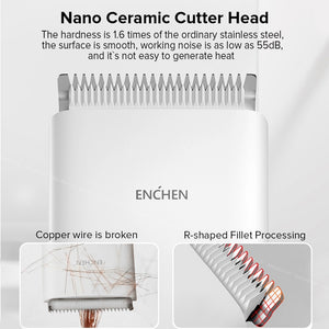Men Electric Hair Trimmer Clipper Professional Beard Trimmer Cordless USB Rechargeable Hair Cutting Machine For ENCHEN