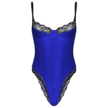 Load image into Gallery viewer, Men Sexy Lace Bodycon Lingerie Bodysuit Bodystocking Sissy Gay Male Sleeveless Lingerie Teddies Catsuit Nightwear Pajamas