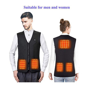 Men Women Outdoor USB Infrared Heating Vest Jacket Winter Flexible Electric Thermal Clothing Waistcoat Fishing Hiking Dropship