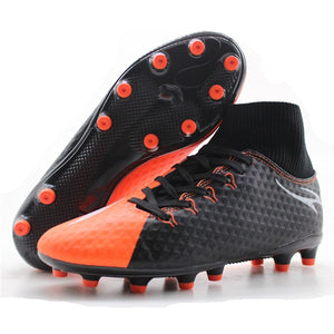 Men's AG Sole High Ankle Outdoor Cleats Football Boots Shoes Soccer Cleats