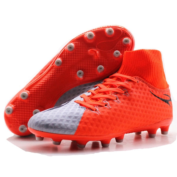 Men's AG Sole High Ankle Outdoor Cleats Football Boots Shoes Soccer Cleats