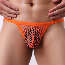 Load image into Gallery viewer, Men&#39;s Large Mesh Underwear Fishing Net T-pants String Sexy Temptation U-convex Hollow Mesh T-pants Men Thong Hipster Thongs