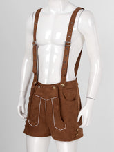 Load image into Gallery viewer, Men&#39;s Oktoberfest Costume Bavarian Dress Up Adult Role Play German Festival Beer Party Suspenders Shorts for Halloween Cosplay