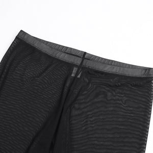 Men&#39;s Sexy Soft Mesh Sheer See-through Stretch Pants Trousers Sleepwear  Sexy Clubwear Transparent Breathable Men Pants Homewear