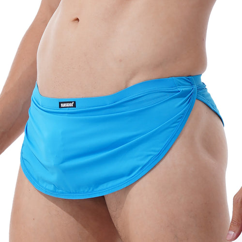 Mens Elastic Waistband Skirted Panites Brief Erotic Lingerie Underpants Nightwear Low Waist Bulge Pouch G-string Thong Underwear