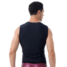 Load image into Gallery viewer, Mens Gothic Punk Lace-up Front Tank Top Adjustable Buckle Decor Sleeveless T-shirt For Rave Party Music Festival Rock Concert