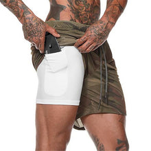 Load image into Gallery viewer, Mens Gym Shorts  Double Solid Color Shorts Run Jogging Sports Fitness Bodybuilding Sweatpants Training Fast Dry Jogging Pants