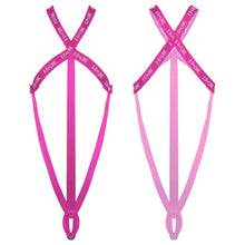 Load image into Gallery viewer, Mens Hollow Out Elastic Body Chest Strap Criscross Back Harness Fashion Letter Print Leotard Romper Nightclub Stage Show Costume