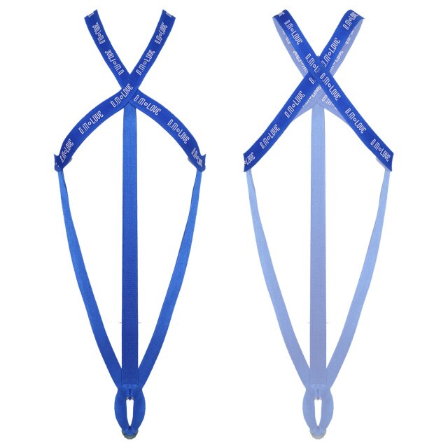 Mens Hollow Out Elastic Body Chest Strap Criscross Back Harness Fashion Letter Print Leotard Romper Nightclub Stage Show Costume