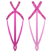 Load image into Gallery viewer, Mens Hollow Out Elastic Body Chest Strap Criscross Back Harness Fashion Letter Print Leotard Romper Nightclub Stage Show Costume