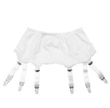 Load image into Gallery viewer, Mesh Garter Belt Plus Size Black Suspender Belt with Six Straps Metal Clip for Women&#39;s Stockings Lingerie 3XL