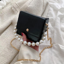 Load image into Gallery viewer, Messenger Bag Womens Bags PU Leather Handbags Chain Shoulder Crossbody Bag Pearl Handle Portable women handbag