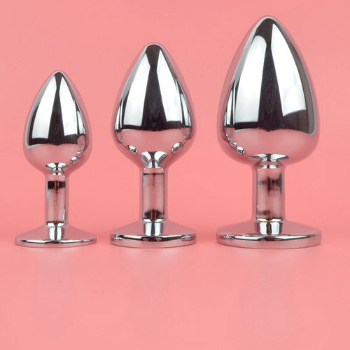Metal Anal Plug Small with Drill Medium Atrium Stainless Steel Anal Plug Large Anal Plug Adult Fun Toy Sex Toys for Women