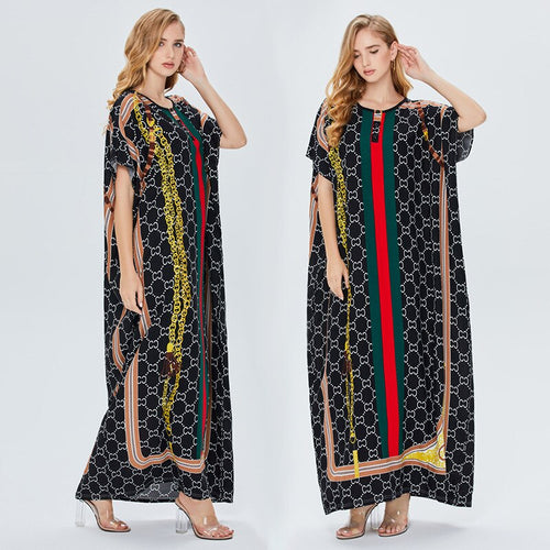Middle Eastern Muslim Women's Plus Size Dress Islamic Ethnic Style Big Dress Robe Hot Selling Temperament Women's Clothing