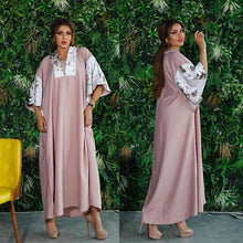 Load image into Gallery viewer, Middle Eastern Muslim Women&#39;s Two-color Sequined Dress Eid Mubarak National Costume Dubai Abaya Islamic Women&#39;s Clothing