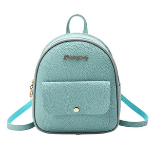 Mini Backpack Women PU Leather Shoulder Bag For Teenage Girls Kids Fashion New Small Bagpack Female Ladies School Backpack