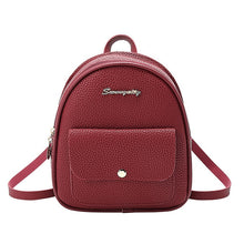 Load image into Gallery viewer, Mini Backpack Women PU Leather Shoulder Bag For Teenage Girls Kids Fashion New Small Bagpack Female Ladies School Backpack