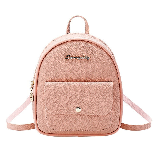 Mini Backpack Women PU Leather Shoulder Bag For Teenage Girls Kids Fashion New Small Bagpack Female Ladies School Backpack