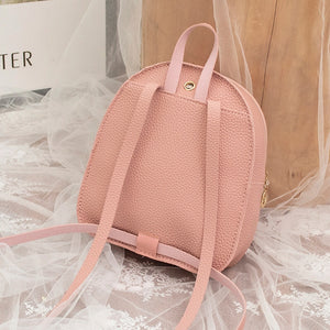 Mini Backpack Women PU Leather Shoulder Bag For Teenage Girls Kids Fashion New Small Bagpack Female Ladies School Backpack