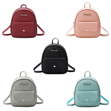 Load image into Gallery viewer, Mini Backpack Women PU Leather Shoulder Bag For Teenage Girls Kids Fashion New Small Bagpack Female Ladies School Backpack