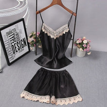 Load image into Gallery viewer, Mini Dress Female Nightgown NEW Sexy Satin Lace Night Silk Women Nighties Sleepwear sleep wear lingerie Homewear Pyjama set