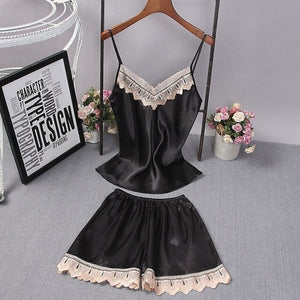 Mini Dress Female Nightgown NEW Sexy Satin Lace Night Silk Women Nighties Sleepwear sleep wear lingerie Homewear Pyjama set