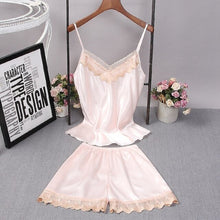 Load image into Gallery viewer, Mini Dress Female Nightgown NEW Sexy Satin Lace Night Silk Women Nighties Sleepwear sleep wear lingerie Homewear Pyjama set