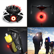 Load image into Gallery viewer, Mini LED Bicycle Tail Light Usb Chargeable Bike Rear Lights IPX5 Waterproof Safety Warning Cycling Light Helmet Backpack Lamp