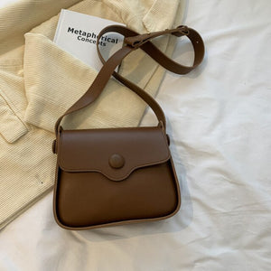 Mini PU Leather Flap Crossbody Bags for Women 2022 Winter Handbag Solid Color Shoulder Bag Ladies Handbags and Purses