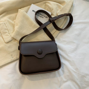 Mini PU Leather Flap Crossbody Bags for Women 2022 Winter Handbag Solid Color Shoulder Bag Ladies Handbags and Purses