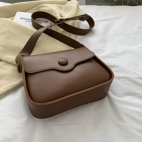 Mini PU Leather Flap Crossbody Bags for Women 2022 Winter Handbag Solid Color Shoulder Bag Ladies Handbags and Purses