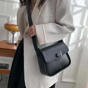 Mini PU Leather Flap Crossbody Bags for Women 2022 Winter Handbag Solid Color Shoulder Bag Ladies Handbags and Purses