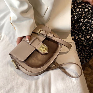 Mini PU Leather Saddle Crossbody Bags for Women 2022 Travel Handbag Fashion Simple Shoulder Bag Handbags and Purses Long Belt