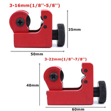Load image into Gallery viewer, Mini Tube Cutter Cutting Tool Pipe Cutter For 3-16/3-22mm Copper Brass Aluminium Plastic Tube Shear Plumbing Tool