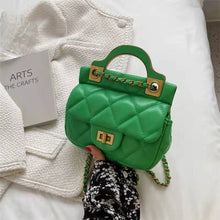 Load image into Gallery viewer, Mini bolsa de couro pu de marca, bolsa crossbody de luxo feminina designer e bolsa de ombro mensageiro de viage