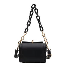 Load image into Gallery viewer, Mini caixa preta design de couro do plutônio sacos crossbody para as mulheres  bolsas de luxo e bolsas tendência feminina lu