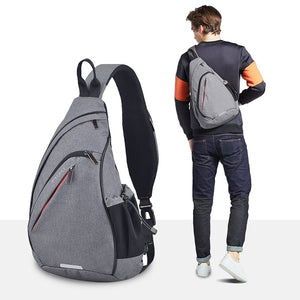Mixi Men One Shoulder Backpack Women Sling Bag USB Boys Cycling Sports Travel Versatile Fashion Bag Student School University
