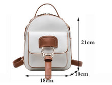 Load image into Gallery viewer, Mochila pequena feminina de couro artificial, nova bolsa de ombro da moda em couro ecológico, versão coreana, mochila universitá