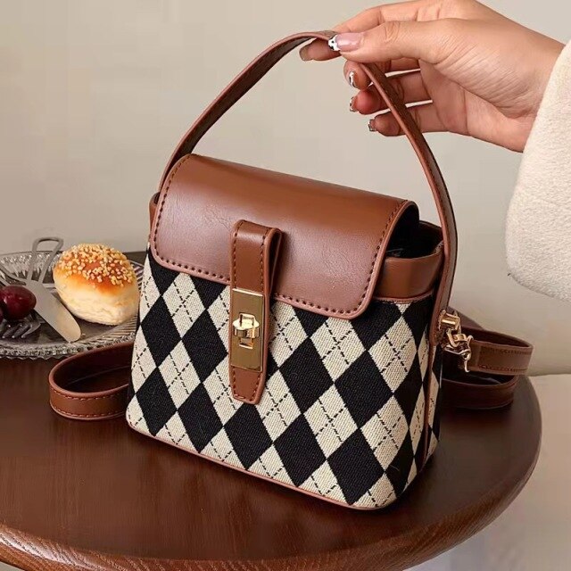 Moda mini couro do plutônio balde crossbody sacos com alça curta  bolsas de grife luxo e bolsa feminina marca bolsa de ombro
