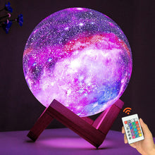 Load image into Gallery viewer, Moon Lamp Kids Night Light Galaxy Lamp 16 Colors LED 3D Star Moon Light Change Touch And Remote Control Galaxy Light For Gifts