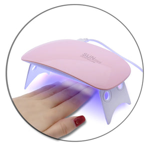 NAILCO 6W Mini Nail Lamp Pink White Nail Dryer Machine UV LED Lamp Portable Micro USB Cable Home Use Drying Lamp For Gel Varnish