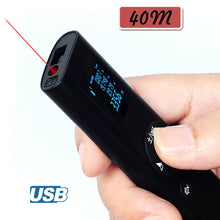 Load image into Gallery viewer, NEW ARRIVE 40M Smart Digital Laser Distance Meter Range Portable USB Charging Rangefinder Mini Handheld Distance Measuring Meter