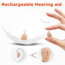 Load image into Gallery viewer, NEW Rechargeable audiphone Mini Hearing Aid Hearing Amplifier Ear Sound Amplifier Hearing Aids Rechargeable Hearing aid