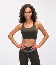 Load image into Gallery viewer, NWT Naked-feel Fabric Anti-sweat Pro Training Fitness Bras Crop Tops Women Push Up Shockproof Running Sports Bras Top