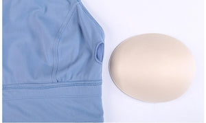 NWT Naked-feel Fabric Anti-sweat Pro Training Fitness Bras Crop Tops Women Push Up Shockproof Running Sports Bras Top