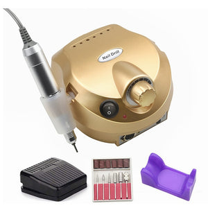 Nail Drill Machine 35000RPM Pro Manicure Machine Apparatus For Manicure Pedicure Kit Electric Nail File With Cutter Nail Tool